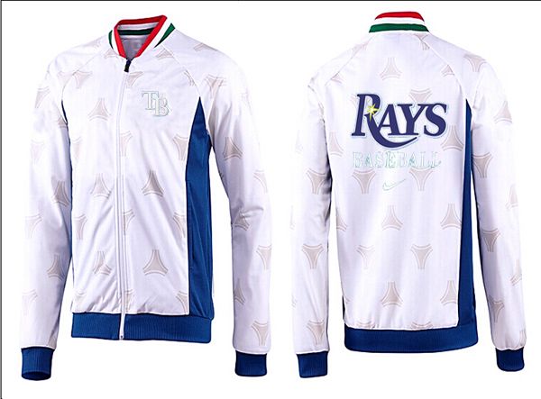 MLB Tampa Bay Rays White Blue Jacket 1