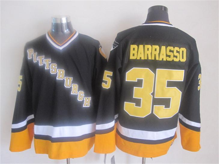 NHL Pittsburgh Penguins #35 Barrasso Black 2015 Jersey