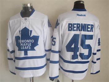 NHL Toronto Maple Leafs #45 Bernier White 2015 Jersey