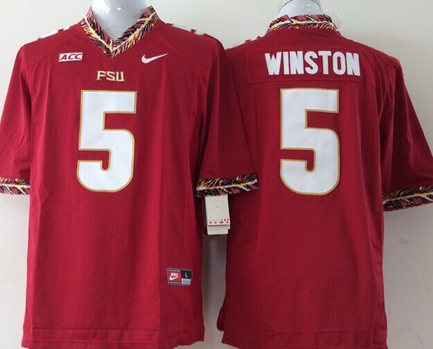 NCAA Florida State Seminoles #5 Winston Red Youth Jersey