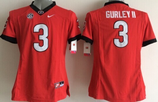 NCAA Georgia Bulldogs #3 Gurley II Red Youth Jersey