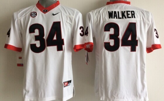 NCAA Georgia Bulldogs #34 Walker White Youth Jersey