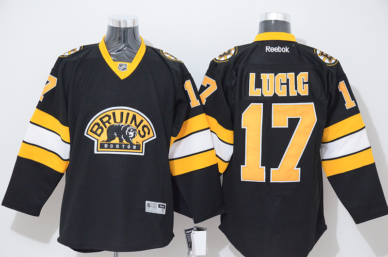 NHL Boston Bruins #17 Lugig Black Jersey