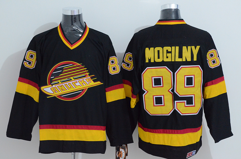 NHL Vancouver Canucks #89 Mogilny Black Jersey