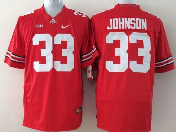 NCAA Ohio State Buckeyes #33 Johnson Red Youth Jersey