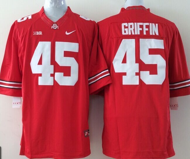 NCAA Ohio State Buckeyes #45 Griffin Red Youth Jersey