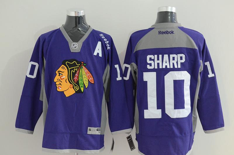 NHL Chicago Blackhawks #10 Sharp Purple Jersey with A Patch