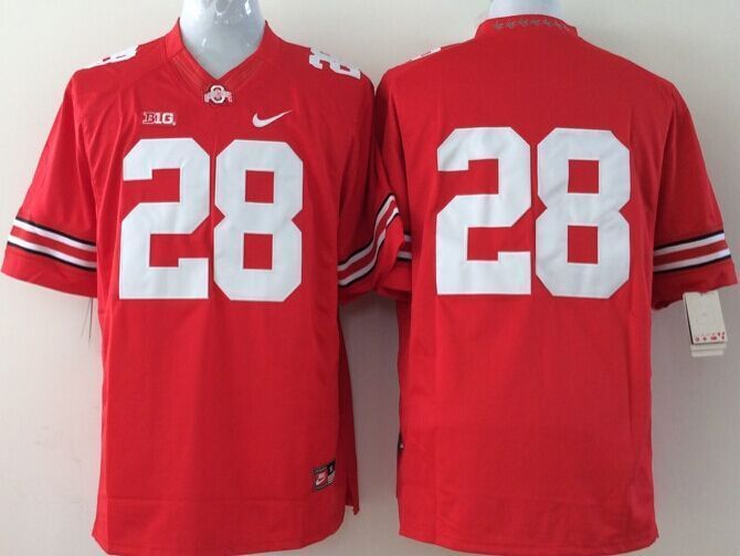 NCAA Ohio State Buckeyes #28 Red Youth Jersey