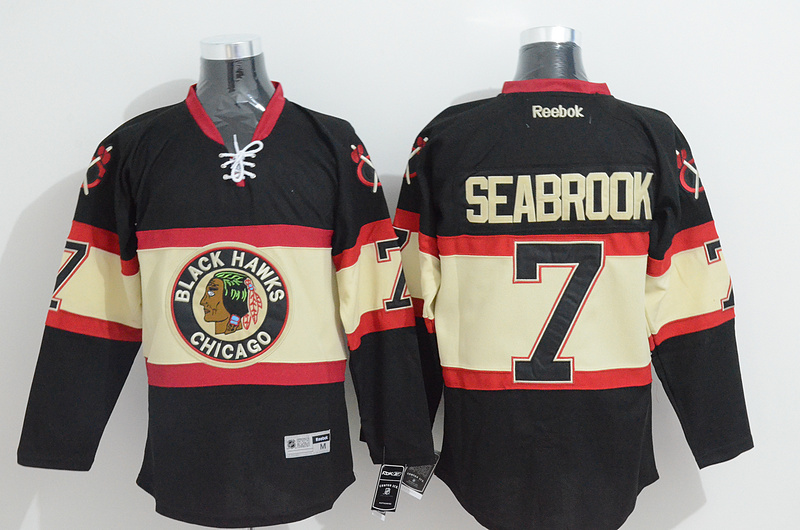 NHL Chicago Blackhawks #7 Seabrook Black Jersey