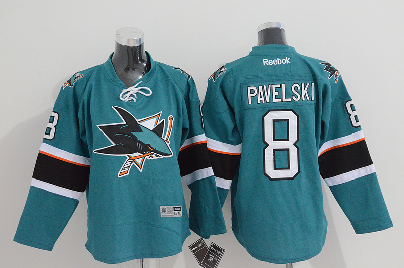 NHL San Jose Sharks #8 Pavelski Green Jersey with C Patch