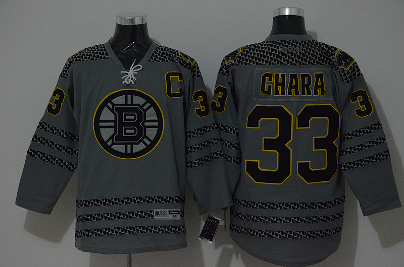 NHL Boston Bruins #33 Chara Grey Jersey with A Patch