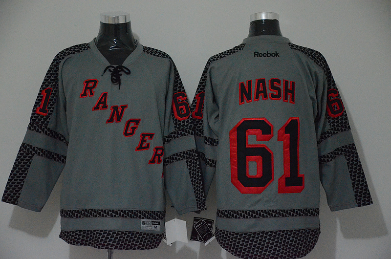 NHL New York Rangers #61 Nash Grey Jersey