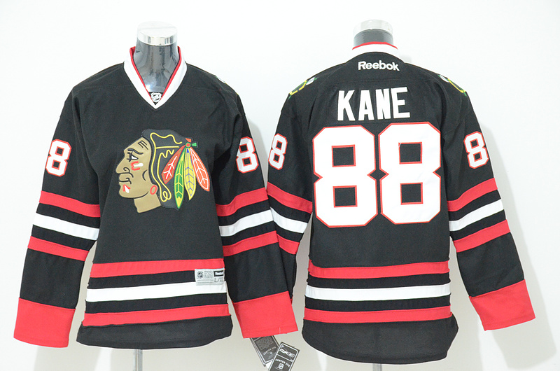 NHL Chicago Blackhawks #88 Kane Black Youth Jersey