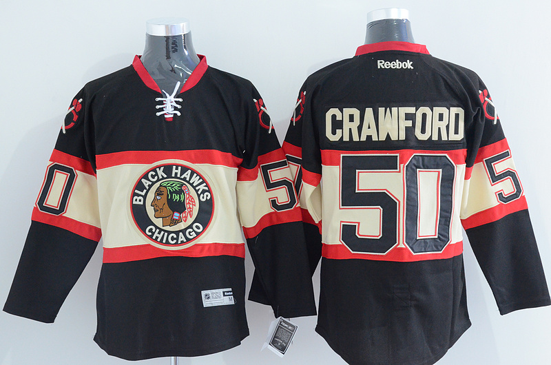 NHL Chicago Blackhawks #50 Crawford Black Jersey