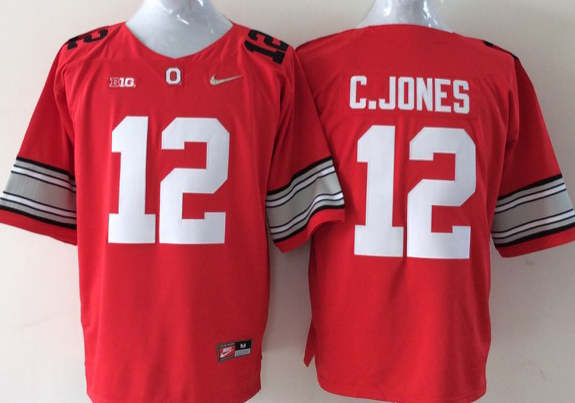 NCAA Ohio State Buckeyes #12 C.Jones Red Youth Jersey