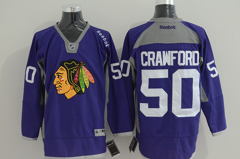 NHL Chicago Blackhawks #50 Crawford Purple Jersey