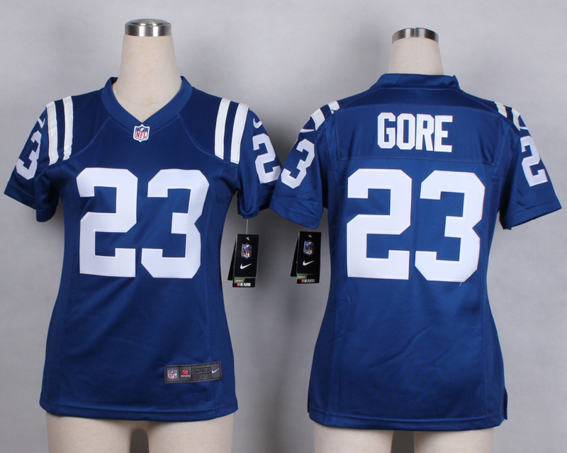 Nike Indianapolis Colts #23 Gore Blue Women Jersey