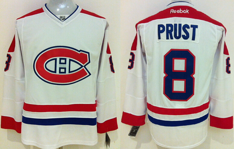 NHL Montreal Canadiens #8 Prust White Jersey
