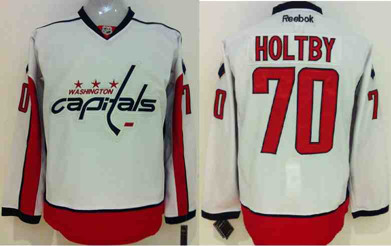 White Braden Holtby NHL Washington Capitals #70 Jersey