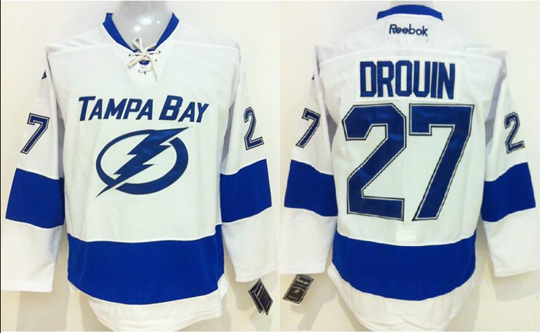 NHL Tampa Bay Lightning #27 Drouin White NHL Jersey