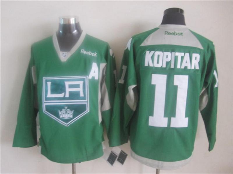 NHL Los Angeles Kings #11 Kopitar Green Jersey with A Patch
