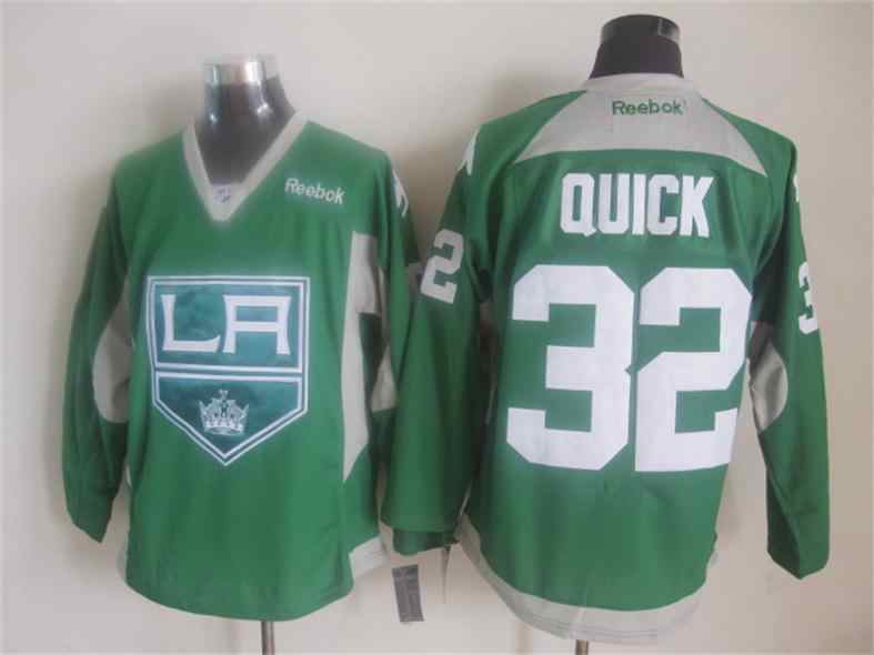 NHL Los Angeles Kings #32 Quick Green Jersey with A Patch