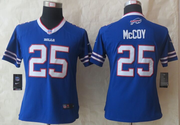 Women New Nike Buffalo Bills 25 McCoy Blue Limited Jersey