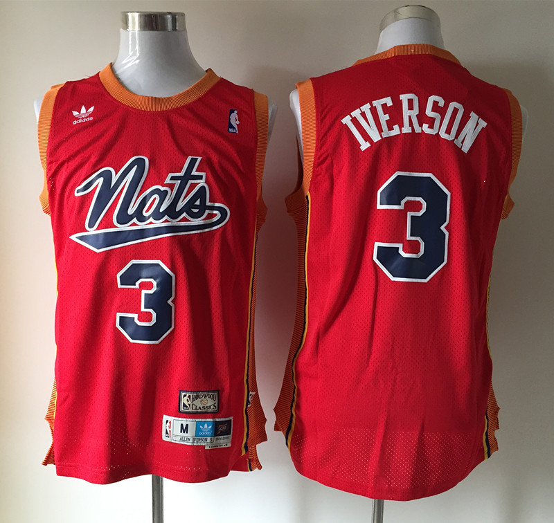 NBA Philadelphia 76ers #3 Iverson Red Jersey