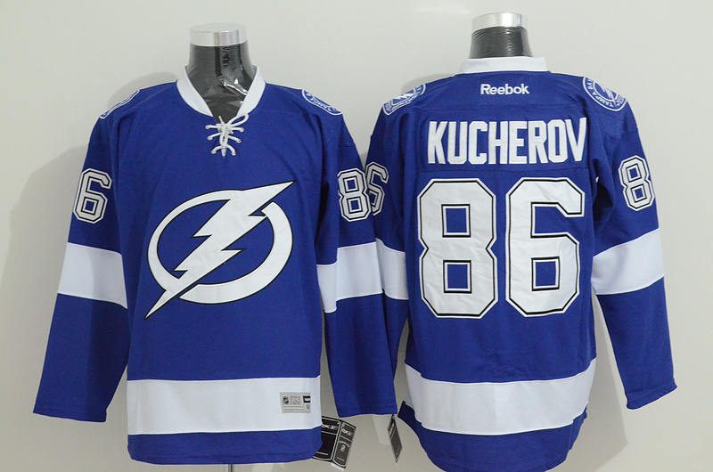 NHL Tampa Bay Lightning #86 Kucherov Blue Jersey