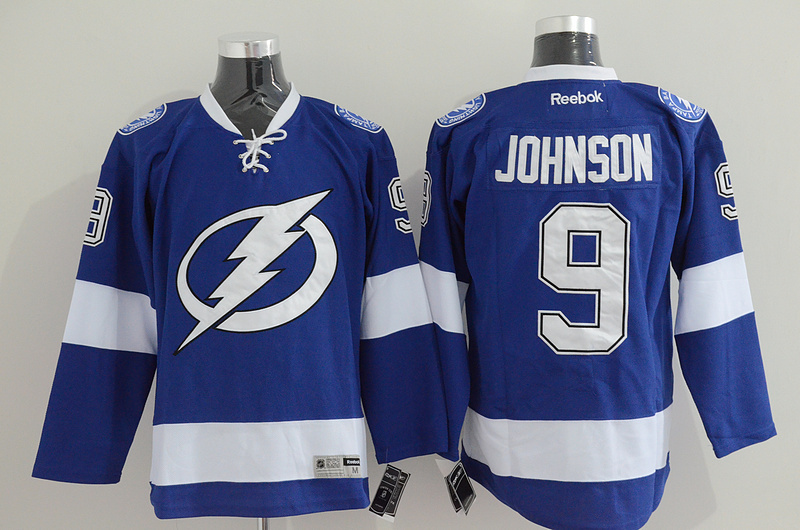 NHL Tampa Bay Lightning #9 Johnson Blue Jersey