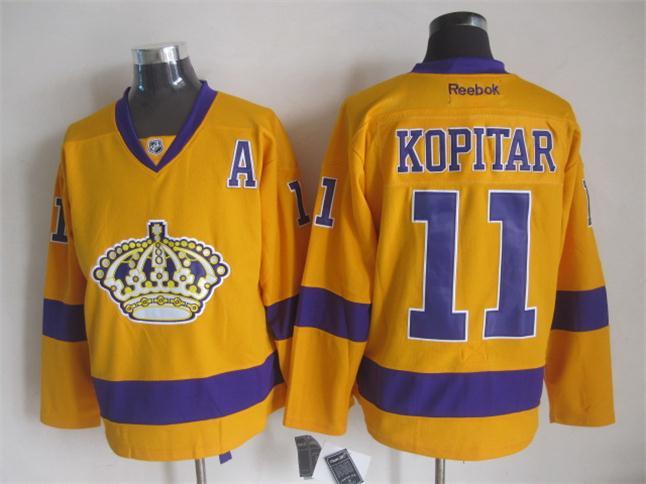 NHL Los Angeles Kings #11 Kopitar Yellow Jersey