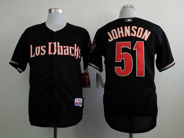 MLB Arizona Diamondbacks #51 Johnson Black Jersey