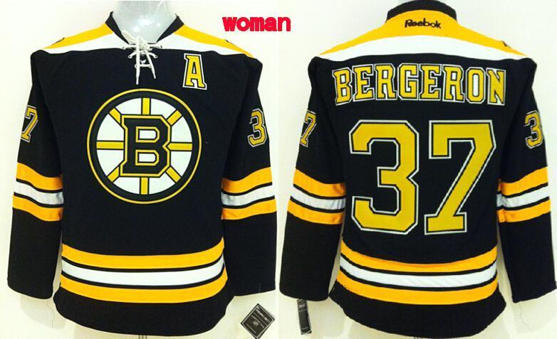 NHL Boston bruins #37 Bergeron Black Women Jersey