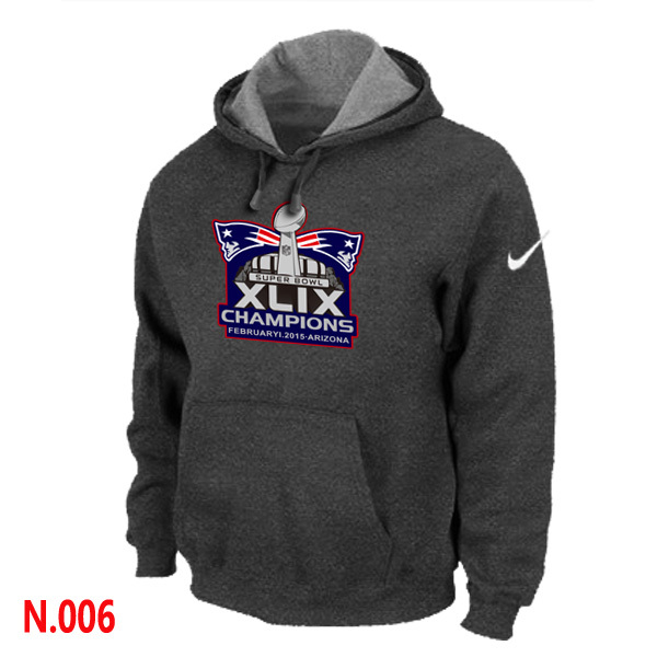 Mens New England Patriots Majestic D.Grey Super Bowl XLIX Champion mark Pullover Hoodie 