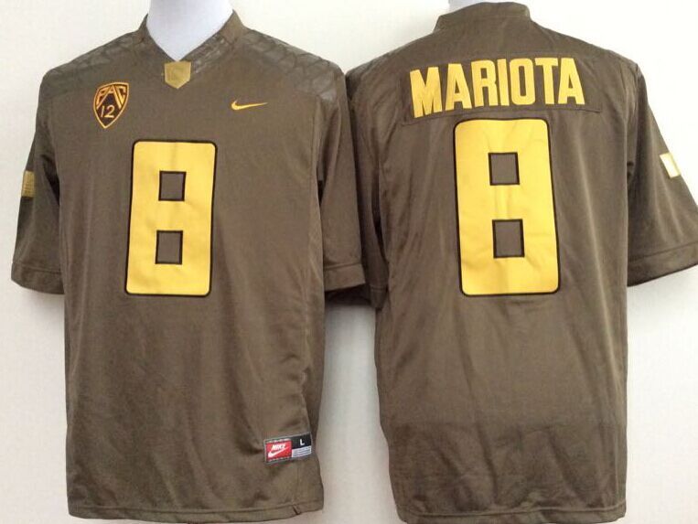 NCAA Oregon Ducks Marcus Mariota #8  Limited Football Yellow Jersey