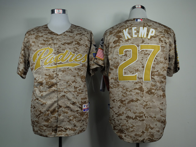 MLB San Diego Padres #27 Kemp Camo Jersey