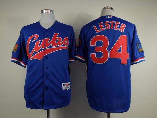 MLB Chicago Cubs #34 Lester Blue Jersey