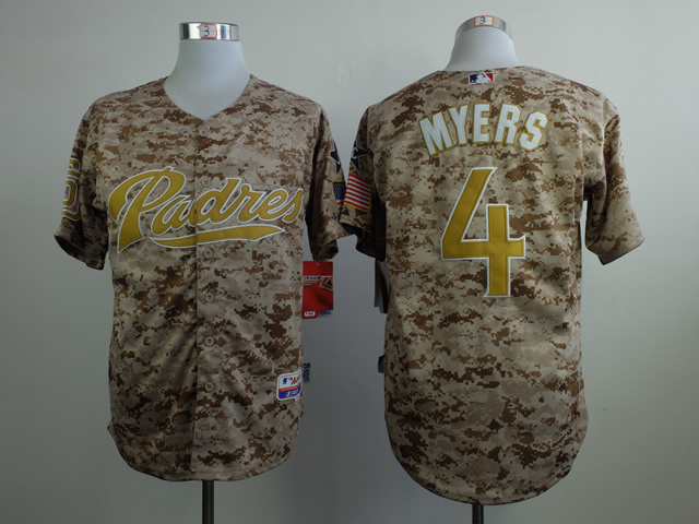 MLB San Diego Padres #4 Myers Camo Jersey