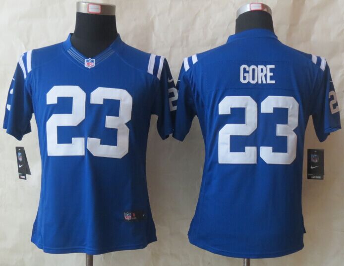 New Women Nike Indianapolis Colts 23 Gore Blue Elite Jerseys