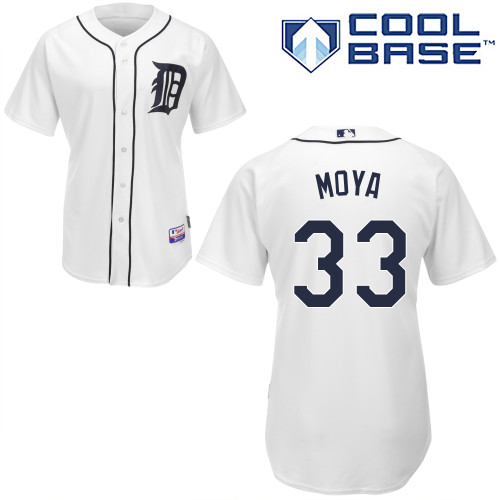 MLB Detroit Tigers #33 Moya White Jersey