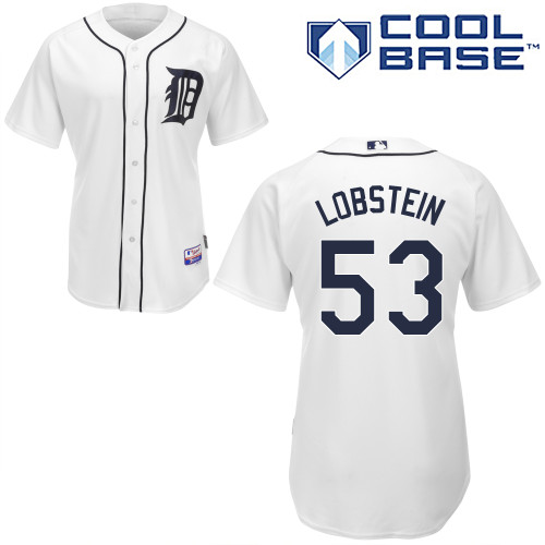 MLB Detroit Tigers #53 Lobstein White Jersey