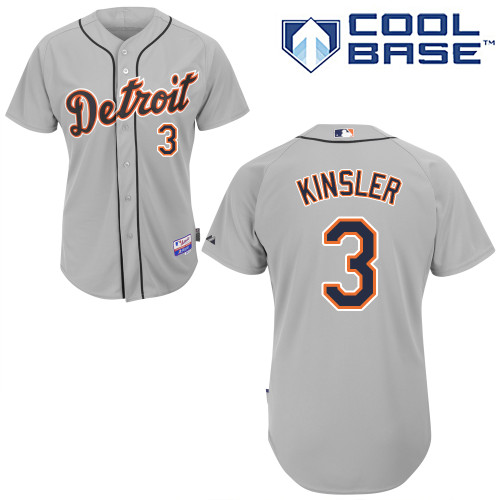 MLB Detroit Tigers #3 Kinsler Grey Jersey