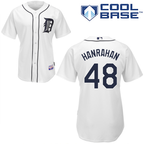 MLB Detroit Tigers #48 Hanrahan White Jersey