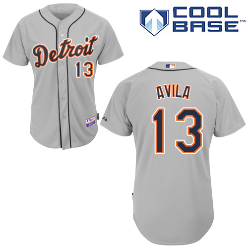 MLB Detroit Tigers #13 Avila Grey Jersey