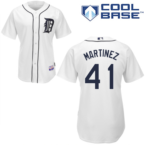 MLB Detroit Tigers #41 Martinez White Jersey
