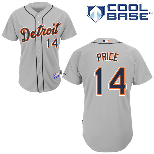 MLB Detroit Tigers #14 Price Grey Jersey