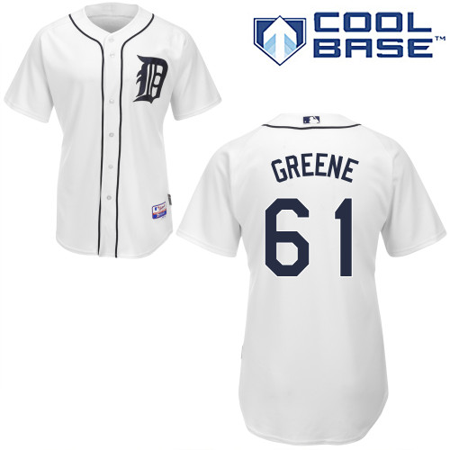 MLB Detroit Tigers #61 Greene White Jersey
