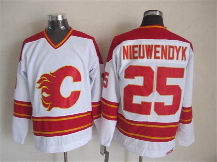 NHL Calgary Flames #25 Nieuwendyk White Jersey