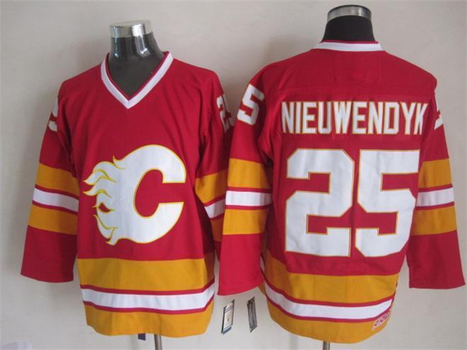 NHL Calgary Flames #25 Nieuwendyk Red Jersey