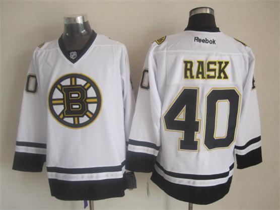 NHL Boston Bruins #40 Rask White New Jersey